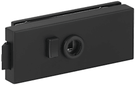 Hermat Ganzglastürschloss 6086F,WC/SS,8mm,ähnlich RAL 9005,FlüFA