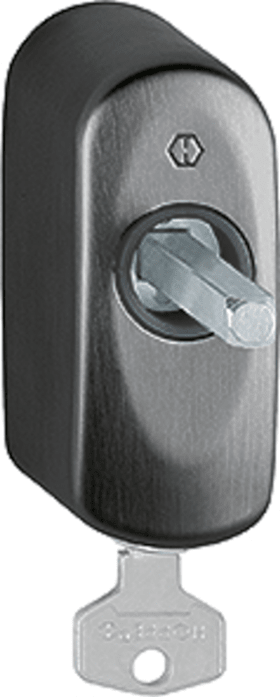 HOPPE window handle rosette lockable MUS950S 100NM, brass