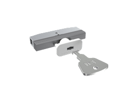 SIEGENIA-AUBI Drehsperre mit verdecktem Schloss RAL 9016 GR3 B1/K50