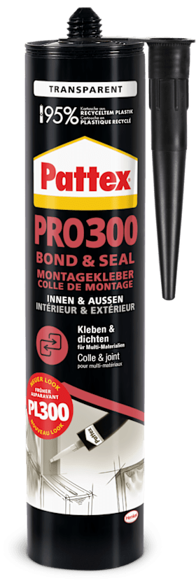 PATTEX Montagekleber PRO300 Bond & Seal, 300g transparent