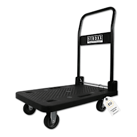 STROXX Plattformwagen – faltbar, 150 kg Tragkraft, 74x46,8 cm, mit TPR-Rollen, stabil & kompakt