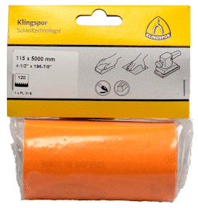 Klingspor PL 31 B Rollen, 115 x 5000 mm Korn 180, SB-verpackt in Folie