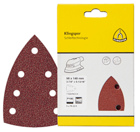 Klingspor PS 22 K Streifen kletthaftend, 98 x 148 mm Korn 180 Lochform GLS24, SB-verpackt im Reiter