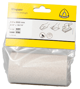 Klingspor PS 33 C Rollen, 115 x 5000 mm Korn 80, SB-verpackt in Folie