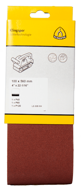 Klingspor LS 309 XH Bänder (Set), 100 x 560 mm F5, SB-verpackt im Reiter