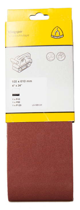 Klingspor LS 309 XH Bänder (Set), 100 x 610 mm F5, SB-verpackt im Reiter