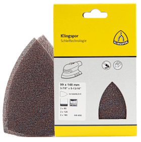 Klingspor AN 400 Gitterbügeleisen / Set, 99 x 148 mm, SB-verpackt im Reiter