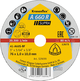 A660R KLEINTRENNSCHEIBEN 76X1X10MM GERADE (368879)