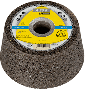 Klingspor A 30 R Schleiftopf, 110 x 55 x 22,23 mm gekröpft