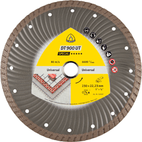 Klingspor DT 900 UT Diamanttrennscheiben Gewinde M 14, 125 x 2,2 x 22,23 mm 2,2 x 10 mm, geschlossener Rand Turbo
