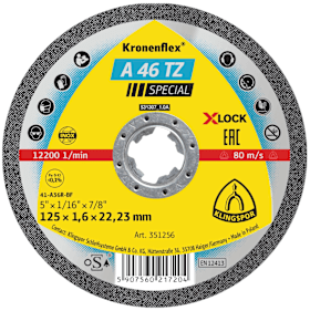 Klingspor A 46 TZ Trennscheiben X-LOCK, 125 x 1,6 x 22,23 mm gerade