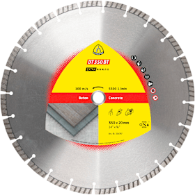Klingspor DT 350 BT Diamanttrennscheiben, 350 x 3 x 25,4 mm 24 Segmente 40 x 3 x 10 mm, Standard Turbo
