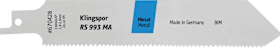 Klingspor RS 993 MA Säbelsägeblätter, 150 x 25,4 x 0,9 mm Nutzlänge 130Bi-Metall, gefräst, geschränkt , 10-14 Zähne pro Zoll, SB-verpackt im Karton