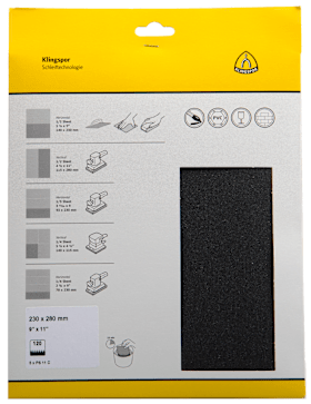 Klingspor PS 11 C S.a.U. Bogen wasserfest, 230 x 280 mm Korn 120, SB-verpackt im Reiter