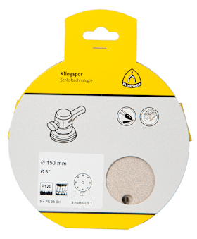 Klingspor PS 33 CK Scheiben kletthaftend, 150 mm Korn 60 Lochform GLS1, SB-verpackt im Reiter