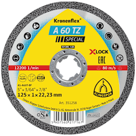 Trennscheibe A60TZ X-LOCK125x1,0mm gera. Klingspor