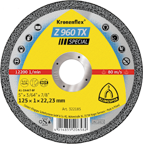Trennscheibe Z960TX 125x1,0mm gera. Klingspor