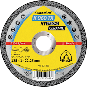 KLINGSPOR TRENNSCHEIBE K960TX SPECIAL 115X1,0MM GERADE 328885 EDELSTAHL