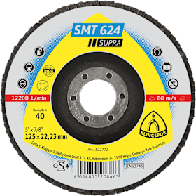 Schleifmopteller SMT624 gewölbt 125mm K40 Klingspor