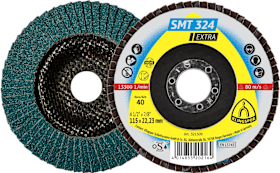 KLINGSPOR SCHLEIFMOPTELLER SMT324EXTRA 115X22,23MM K40 GEWÖLBT 321509