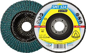 KLINGSPOR SCHLEIFMOPTELLER SMT324EXTRA 115X22,23MM K40 GERADE 321645