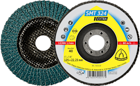 KLINGSPOR SCHLEIFMOPTELLER SMT324EXTRA 125X22,23MM K80 GERADE 321650