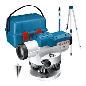 Bosch Optisches Nivelliergerät GOL 32 D, mit Baustativ BT 160, Messstab GR 500