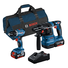Bosch Combo Kit 2-tlg. Kit 18V: GSR 18V-45 + GBH 18V-22 + 2 x 4.0Ah + GAL 18V-40 (C)