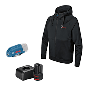Bosch Beheizbarer Hoodie GHH 12+18V XA mit Akku und Ladegerät