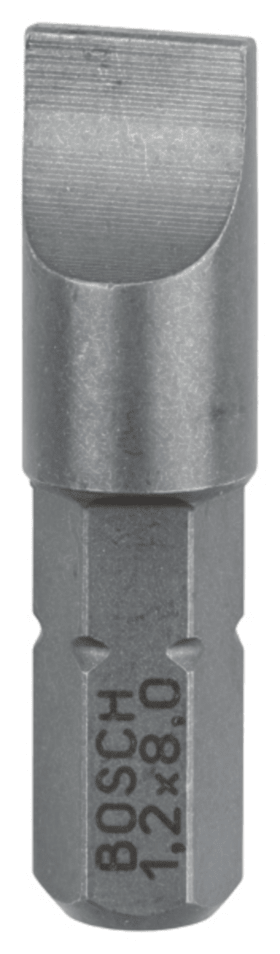 Bosch Schrauberbit Extra-Hart S 1,2 x 8,0, 25 mm, 3er-Pack