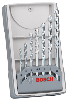 Bosch 7-tlg. CYL-1 Mauerwerkbohrer-Set, 3/4/5/5.5/6/7/8 mm