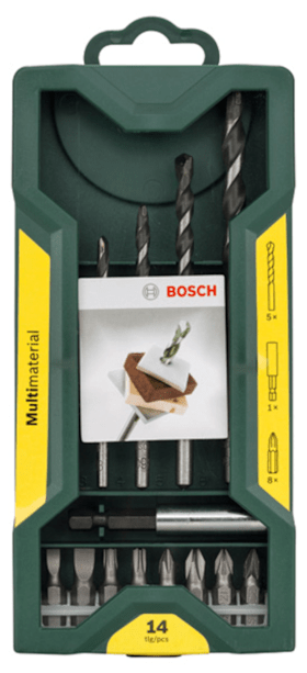 Bosch Mini-X-Line-Universalbohrer-Set, 14-teilig, 1 Universalhlater magnetisch