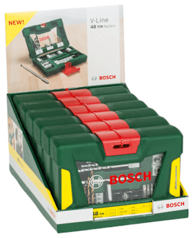 Bosch V-Line Box, Bohrer- und Bit-Set, 48-teilig, Magnetstab