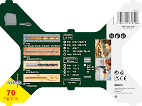 Bosch X-Line TiN-beschichtetes Set, 70‑tlg.