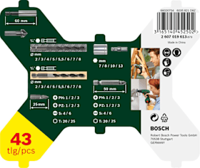 Bosch Sechskantbohrer X-Line-Set, 43 teilig