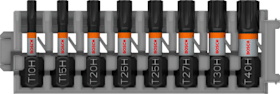 Bosch PRO Torx Security Impact Bit, T10H/T15H/T20H/T25H/T27H/T30H/T40H, 25mm, 8-tlg.