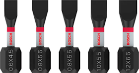Bosch PRO Slotted Impact Bit, SL4.5, SL5.5(x2), SL5.5, SL6.5, 25 mm, 5-tlg.