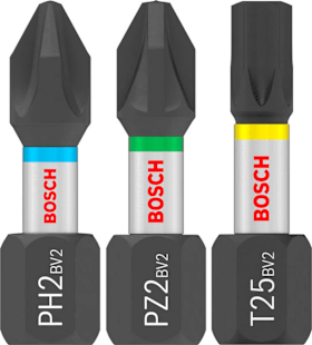Bosch PRO Impact Mixed Pack,PH2(x5),PZ2(x5),T20(x5),T25(x5),T30(x5), 25 mm, 25-tlg.