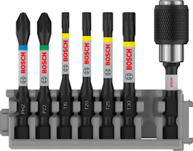 Bosch PRO Impact Set mit Quick Change-Bithalter und Pick and Click-Einsätzen, 7-tlg.