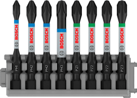 Bosch PRO Impact gemischtes Set, PH1, PH2(x2), PH3, PZ1, PZ2(x2), PZ3, 55 mm, 8-tlg.