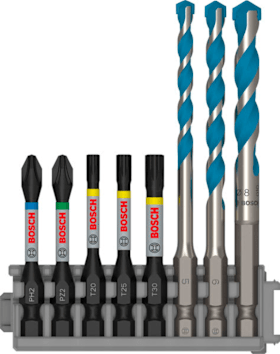 Bosch PRO Impact Set mit Multi Construction Bohrern und Pick and Click-Index, 8-tlg.