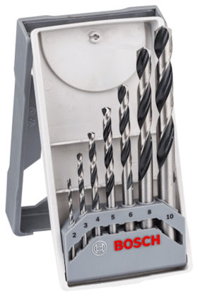 Bosch HSS-Spiralbohrer-Set, PointTeQ, 7-tlg., Mini-X-Line, 2–8 mm