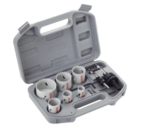 Bosch 9‑tlg. HSS Bi-Metall-Lochsägen-Set für Elektriker, 20–68 mm