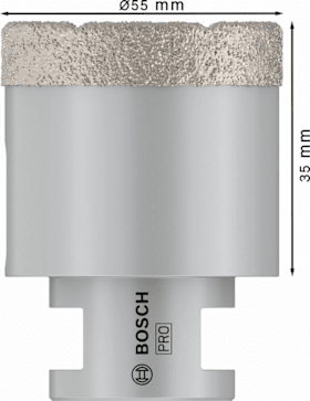 Bosch PRO Core Cutter dry, 55 x 35 x 22,23 mm