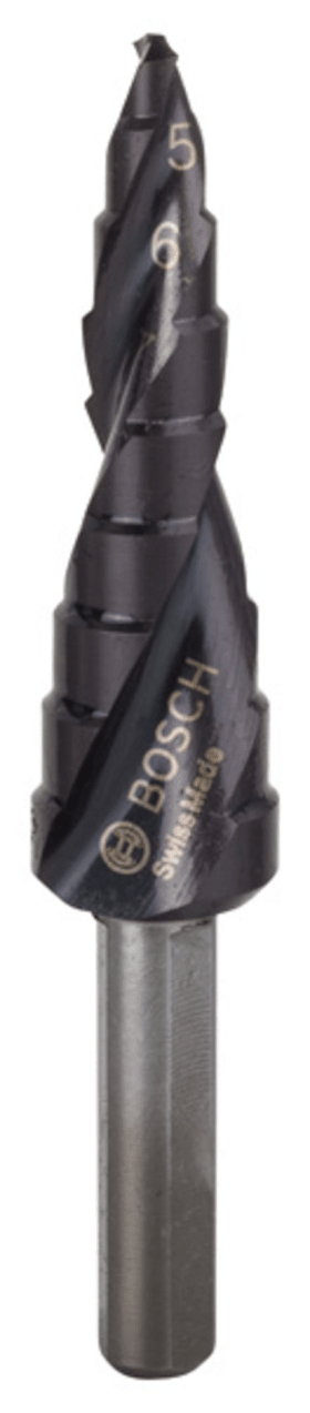 Bosch Stufenbohrer HSS-AlTiN, 4 - 12 mm, 6 mm, 66,5 mm, 9 Stufen