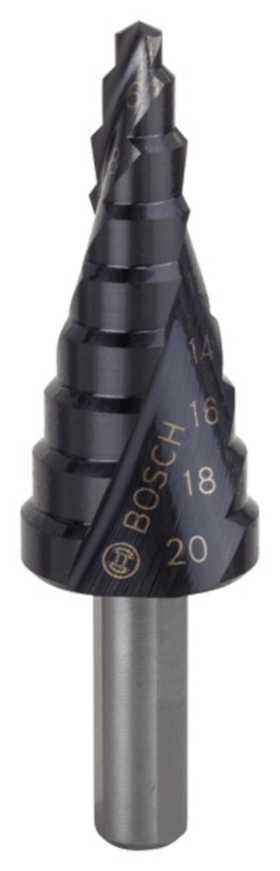 Bosch Stufenbohrer HSS-AlTiN, 4 - 20 mm, 6 mm, 50 mm, 9 Stufen