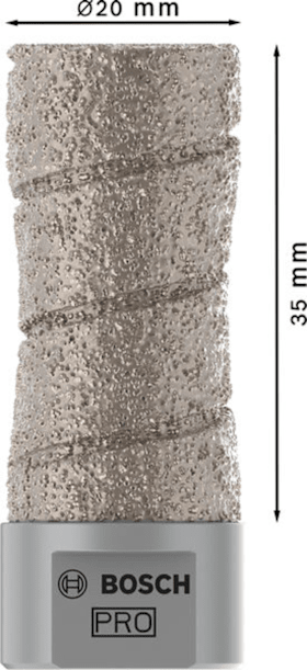 Bosch PRO Ceramic dry X-Lock Fräser, 20 x 35 mm