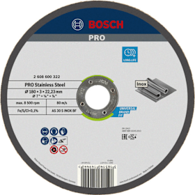 Bosch PRO Stainless Steel Trennscheibe, 180 x 3 x 22,23 mm