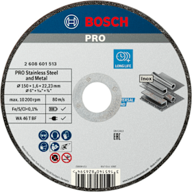 Bosch PRO Stainless Steel and Metal Trennscheibe, 150 x 1,6 x 22,23 mm