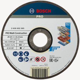 Bosch PRO Multi Material Trennscheibe, 125 x 1 x 22,23 mm